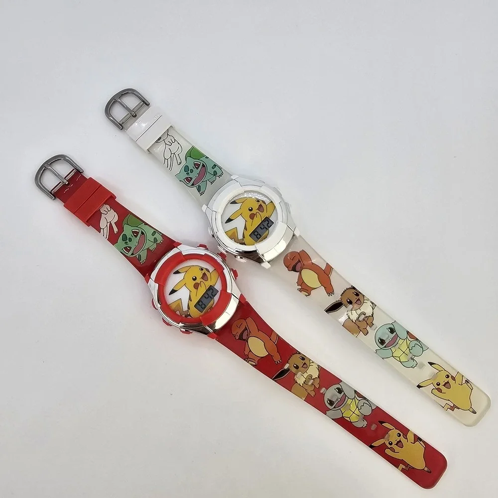 2X Pokemon Pikachu Digital Watches 36MM Multicolor Plastic Bands Working